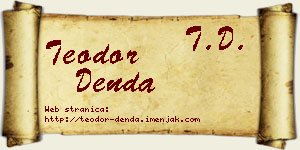 Teodor Denda vizit kartica
